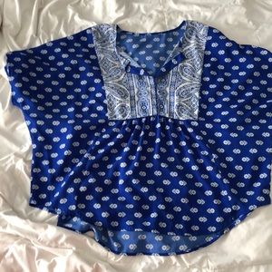 Gorgeous bright blue blouse